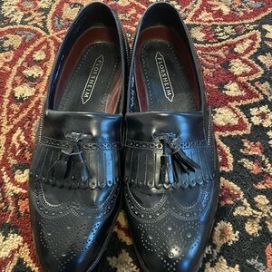 Florsheim Classic Black Brogue Tassel Loafers